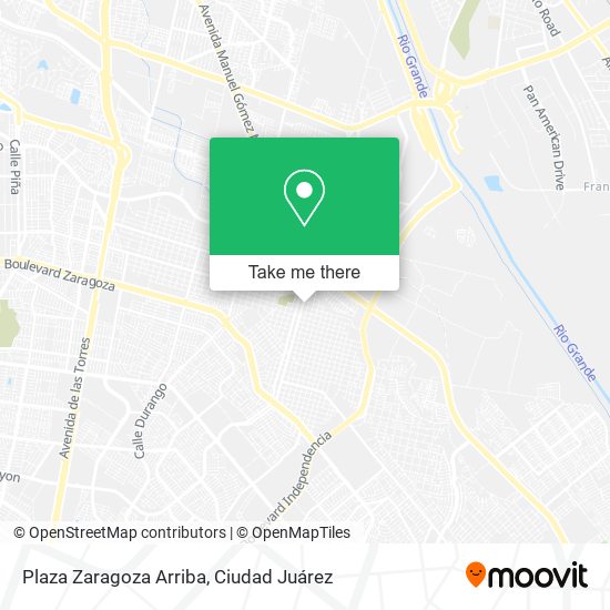 Mapa de Plaza Zaragoza Arriba