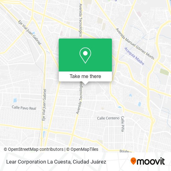 Mapa de Lear Corporation La Cuesta