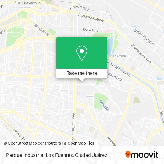 Mapa de Parque Industrial Los Fuentes