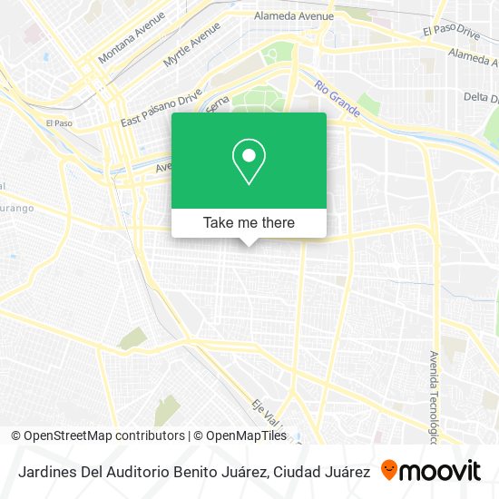 Mapa de Jardines Del Auditorio Benito Juárez
