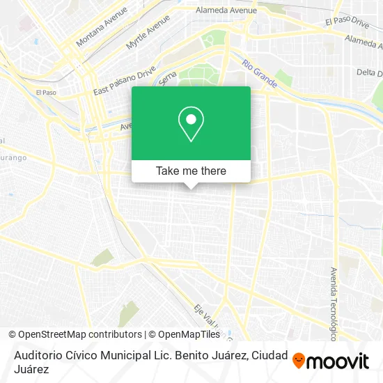 Mapa de Auditorio Cívico Municipal Lic. Benito Juárez