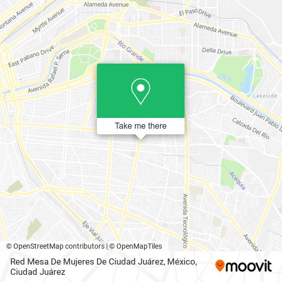 Red Mesa De Mujeres De Ciudad Juárez, México map