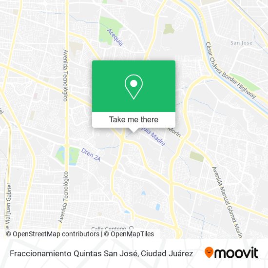 Fraccionamiento Quintas San José map