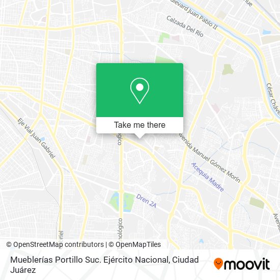 Mueblerías Portillo Suc. Ejército Nacional map