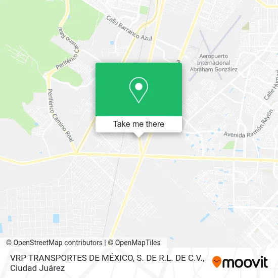 ¿Cómo llegar a VRP TRANSPORTES DE MÉXICO, S. DE R.L. DE C.V. en Juarez ...
