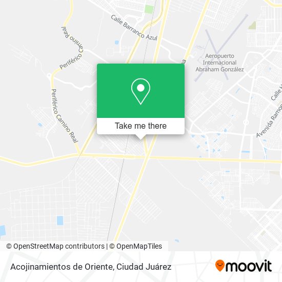 Acojinamientos de Oriente map