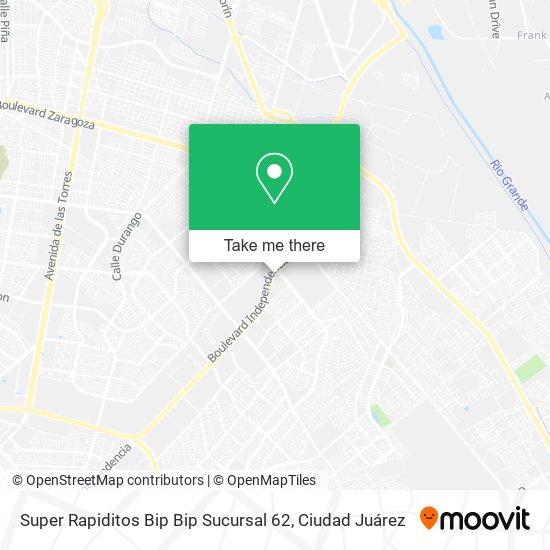 Super Rapiditos Bip Bip Sucursal 62 map