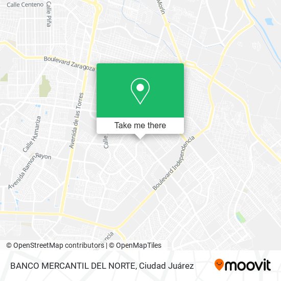 Mapa de BANCO MERCANTIL DEL NORTE
