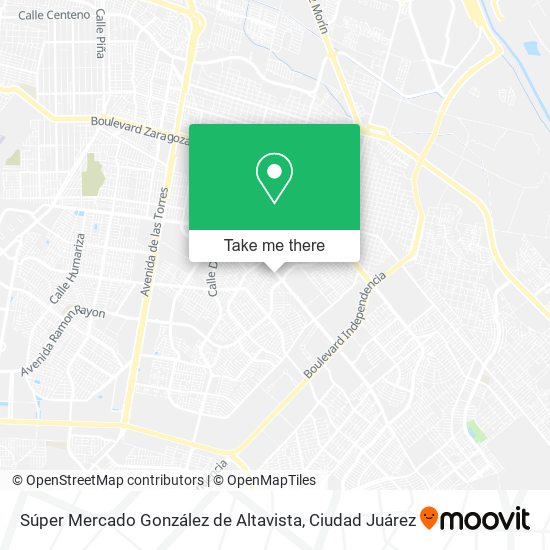 Mapa de Súper Mercado González de Altavista