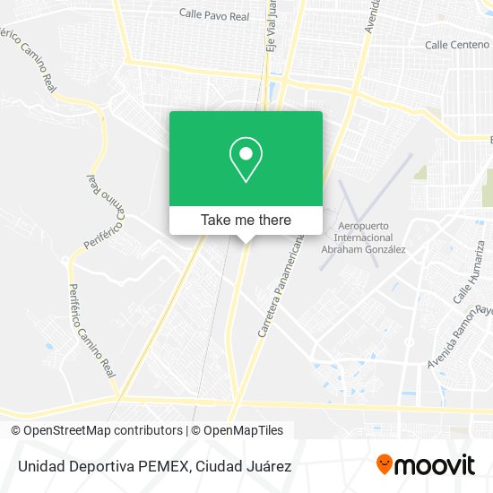Mapa de Unidad Deportiva PEMEX