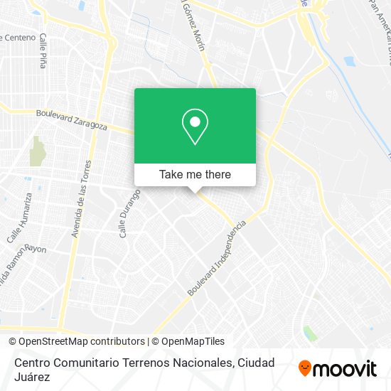 Centro Comunitario Terrenos Nacionales map