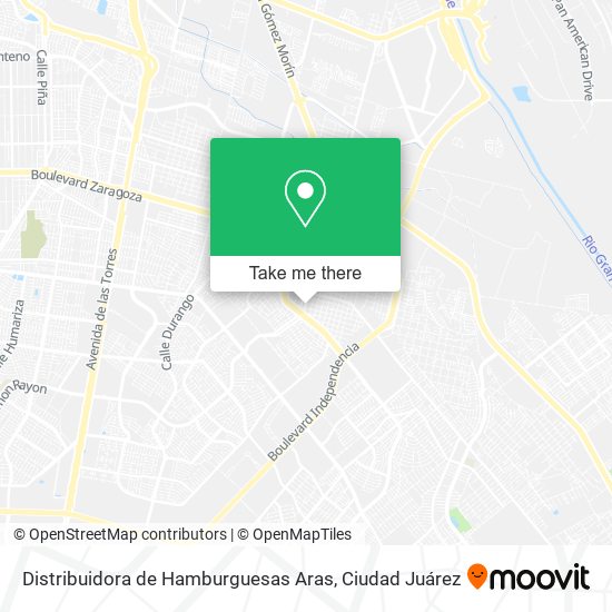 Mapa de Distribuidora de Hamburguesas Aras
