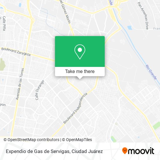 Mapa de Expendio de Gas de Servigas