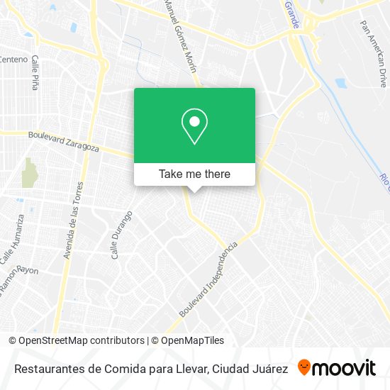 Mapa de Restaurantes de Comida para Llevar