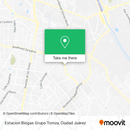 Mapa de Estacion Biogas Grupo Tomza