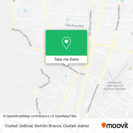 Ciudad Judicial, distrito Bravos map