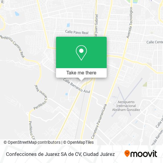 Confecciones de Juarez SA de CV map