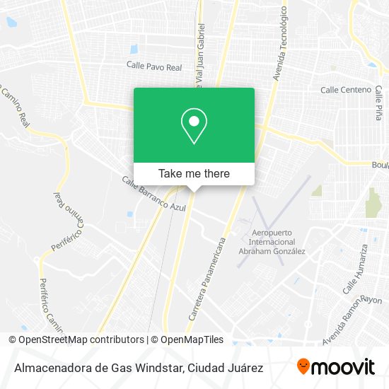Almacenadora de Gas Windstar map