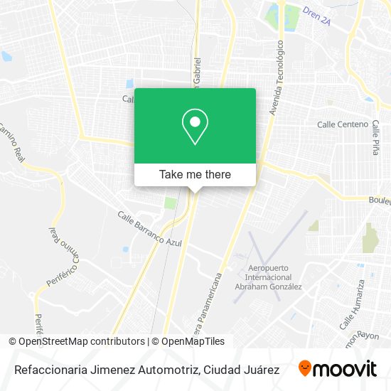 Mapa de Refaccionaria Jimenez Automotriz