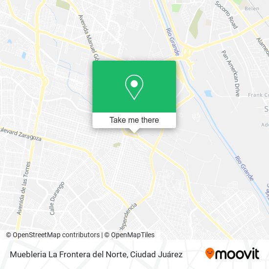 Mapa de Muebleria La Frontera del Norte