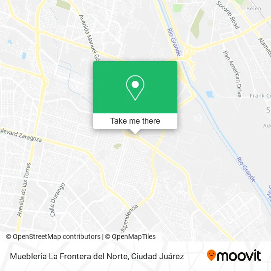 Mapa de Muebleria La Frontera del Norte