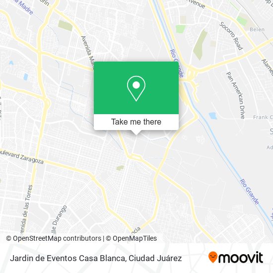 Mapa de Jardin de Eventos Casa Blanca