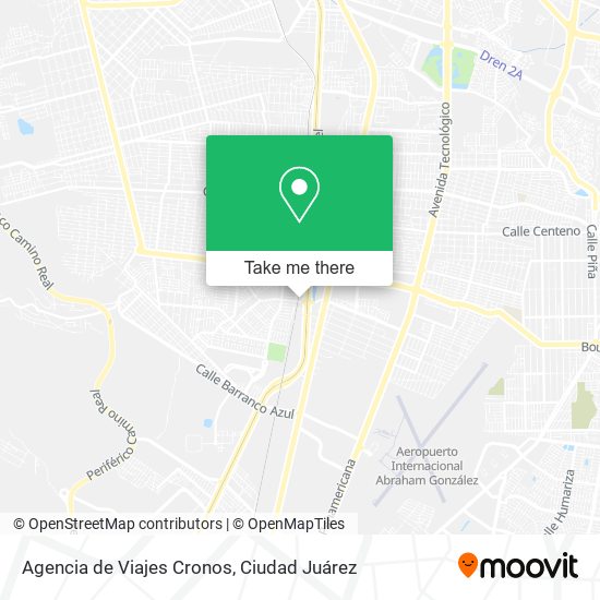 Agencia de Viajes Cronos map