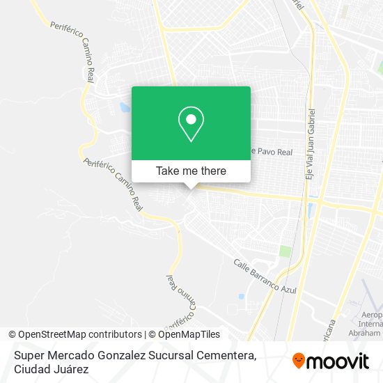 Mapa de Super Mercado Gonzalez Sucursal Cementera