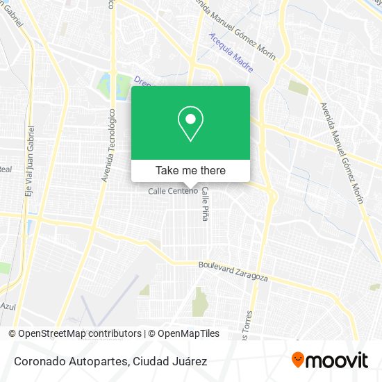 Mapa de Coronado Autopartes