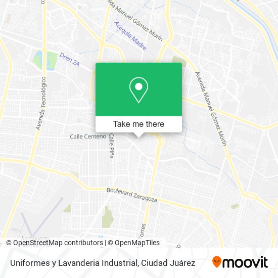 Uniformes y Lavanderia Industrial map