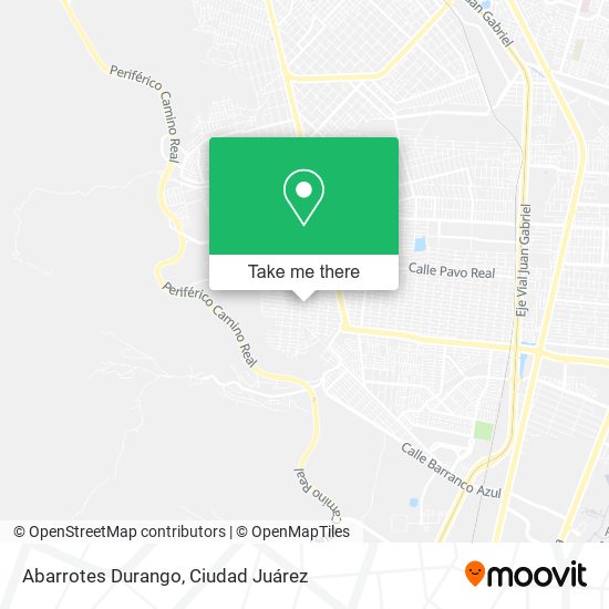 Abarrotes Durango map