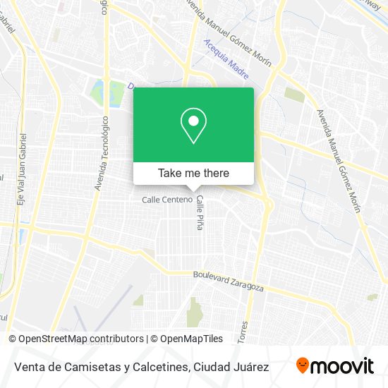 Venta de Camisetas y Calcetines map