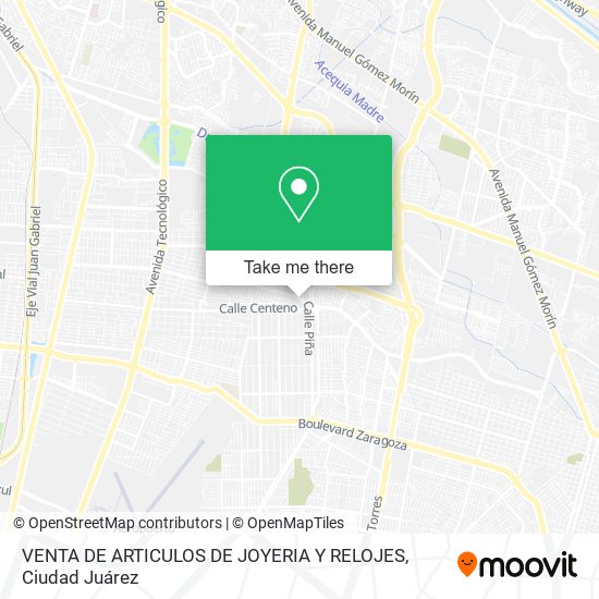 VENTA DE ARTICULOS DE JOYERIA Y RELOJES map