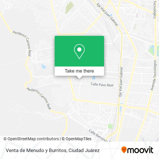 Mapa de Venta de Menudo y Burritos