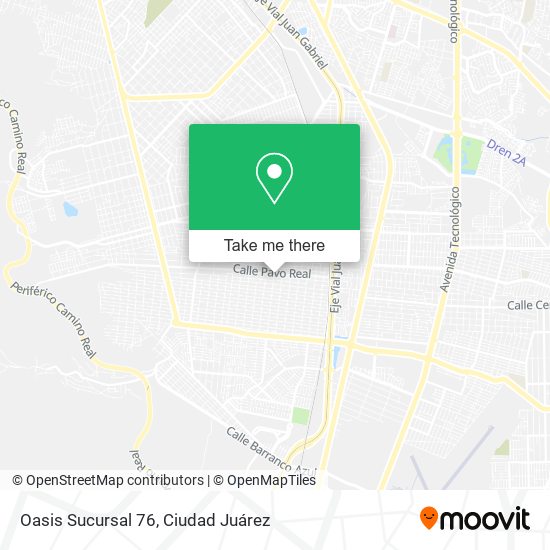 Mapa de Oasis Sucursal 76