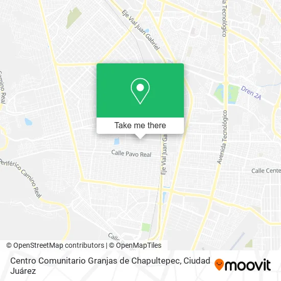 Mapa de Centro Comunitario Granjas de Chapultepec