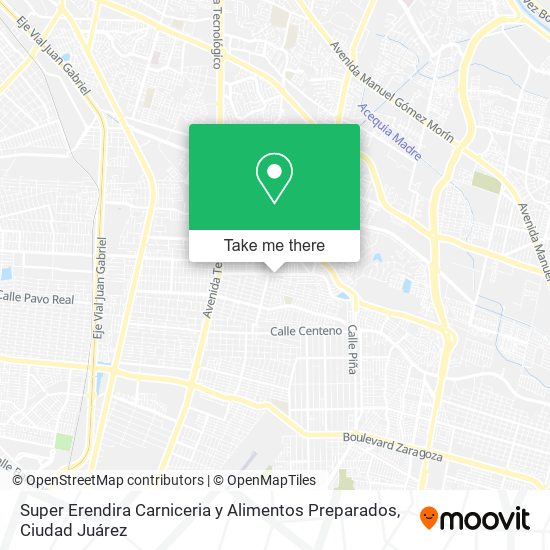 Mapa de Super Erendira Carniceria y Alimentos Preparados
