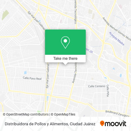 Distribuidora de Pollos y Alimentos map
