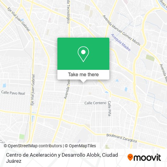 Mapa de Centro de Aceleración y Desarrollo Alobk