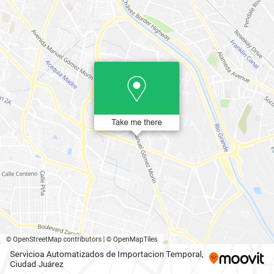 Mapa de Servicioa Automatizados de Importacion Temporal