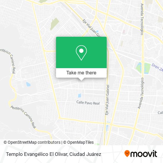 Mapa de Templo Evangélico El Olivar