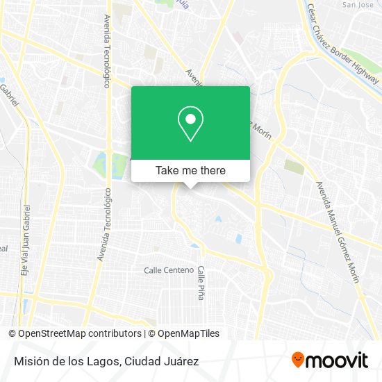 Misión de los Lagos map