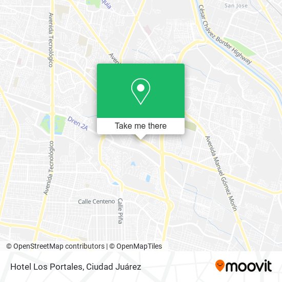 Hotel Los Portales map