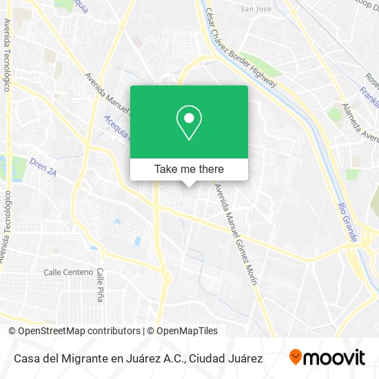 Casa del Migrante en Juárez A.C. map