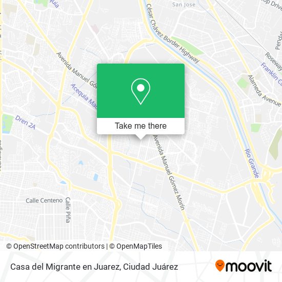 Casa del Migrante en Juarez map