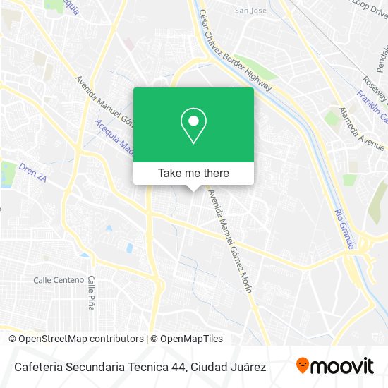 Mapa de Cafeteria Secundaria Tecnica 44