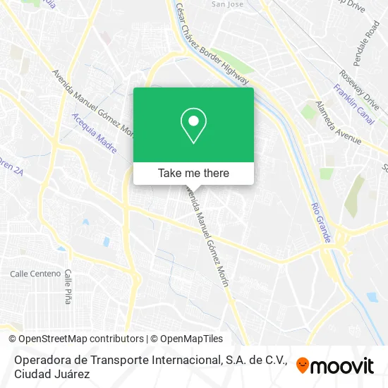 Operadora de Transporte Internacional, S.A. de C.V. map