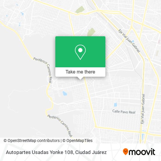 Autopartes Usadas Yonke 108 map