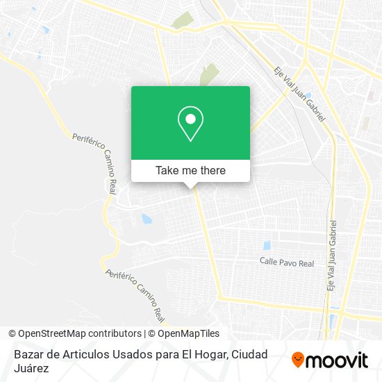 Mapa de Bazar de Articulos Usados para El Hogar