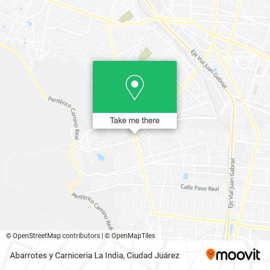 Mapa de Abarrotes y Carniceria La India